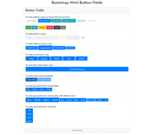 Colorful Bootstrap4 Buttons