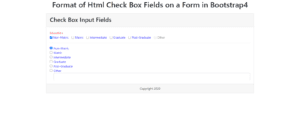 Bootstrap4 Checkbox