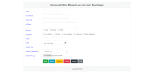 Bootstrap4 Horizontal Form