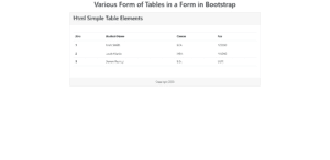 Simple Table